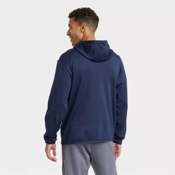 Mens Blue DWR Fleece Full Zip Hoodie Size XXL -‎ All In Motion - Picture 2 of 3